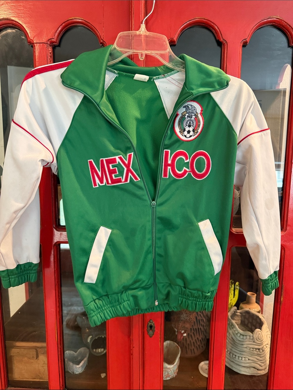🇲🇽 Vintage-Inspired Mexico 1986 World Cup Track Jacket (Youth Size 6)
